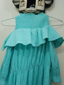 Blue Highneck Dress