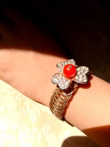 Red Flower Bracelet For Kids