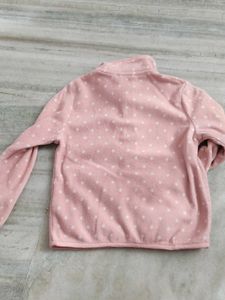 Pink Polka Dot Fleece Jacket