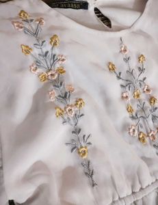 White Embroidered top