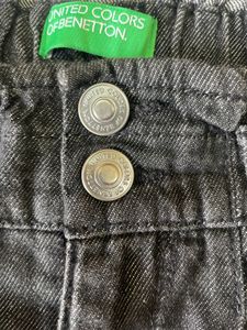 Benetton High-Waisted Paperbag Jeans