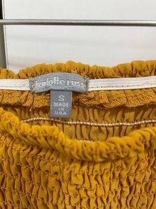 Chic Mustard Peplum Top