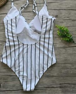 Striped One Piece Swimsuit