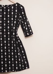 Black Mini Dress with Back Chain Close