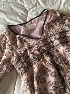 Floral Print Dress with Tie Waist