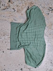 Green Off Shoulder Top
