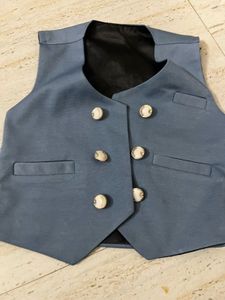 Blue Buttoned Vest