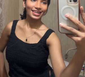 Black Cropped Tank Top