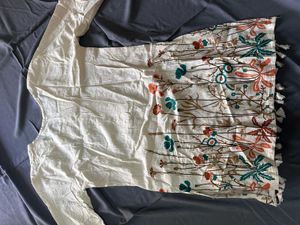 Floral Embroidered short Kurta