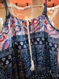 Off Shoulder Printed Dress