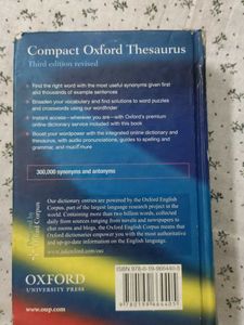 Compact Oxford Thesaurus - South Asia Edition