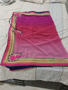 Elegant Embroidered Saree