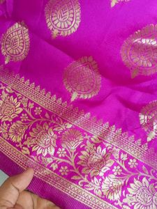 Pink Banarasi Silk Saree