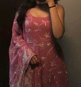 Women&#39;s Pink Anarkali Suit