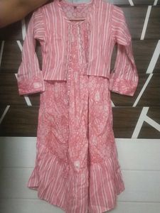 Pink Striped kurti