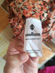 Oxolloxo Playsuit  Orange And Black Floral Print