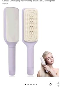 Detangling Hairdressing Self Cleaning Brush/Comb