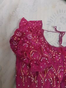 Stitched Pink Colour Blouse