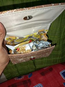 Golden Colour Clutch For Wedding &amp; Function