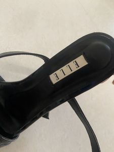 Elle Black Heel Sandals