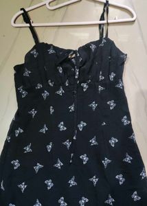 H&amp;M Butterfly Print Mini Dress