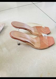 trendy transparent heels