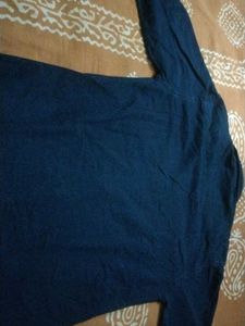 Plane Solid Dark Blue Daniem Shirt With Combo Prin