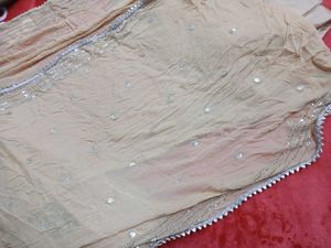 Beautiful Tan Suit Set With Dupatta