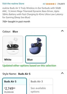 realme Buds Air 3 42dB Active Noise Cancellation