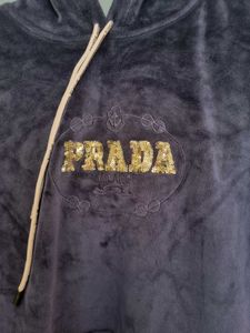 Velvet Navy Blue Hoodie