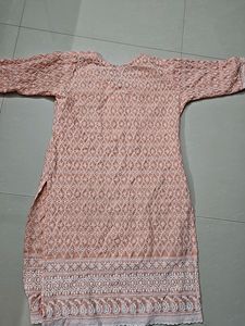 Selling Chikan Kurti Used Once In Less Price