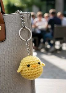 Cute Crochet Chick Keychain/bagcharm Handmade