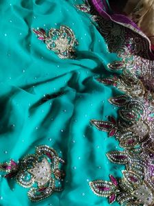 Emerald Party Wear Saree