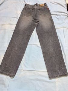 High Waist Wide Straight Fit Jeans