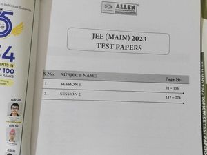 JEE Main 2022 and 2023 Papers - Allen