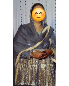 ORIGINAL MIRROR WORK DOUBLE LAYERED GOWN