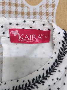 Polka Dot Flared Sleeve Top