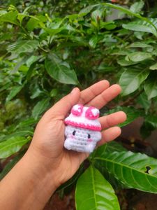 2 Crochet Spiderman Mushroom Keychains