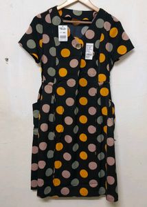 Polka Dot V-Neck Top For Women