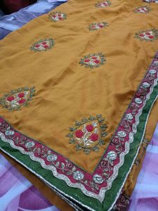Chanderi Silk Saree Heavy Work