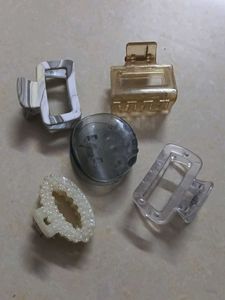 Stylish small size Hair Claw Clips - Set of 5