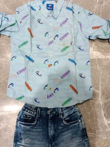 Boy&#39;s Shirt &amp; Jeans Set