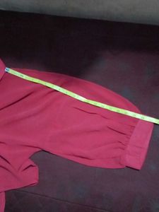 Red Sheer Blouse