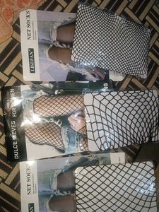 3 pairs of fishnet stockings brand new