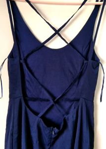 Black Design Sexy Blue Dress