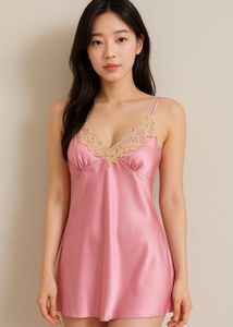 Women Satin Lace Top