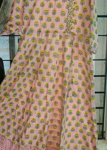 Pink Floral Print Kurta
