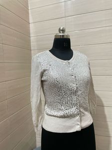 Sequin Embellished Cardigan