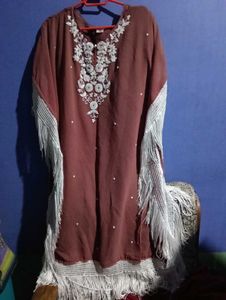 Embroidered Fringe Caftan