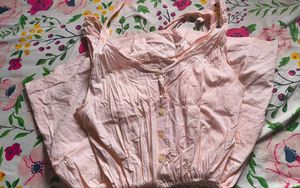 Cream Button-Down Shirt and Mini Dress combo